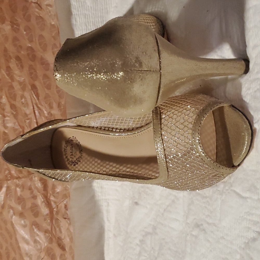 I Miller Womens Fiza Peep Toe Cone Heel Pumps - Picture 8 of 8